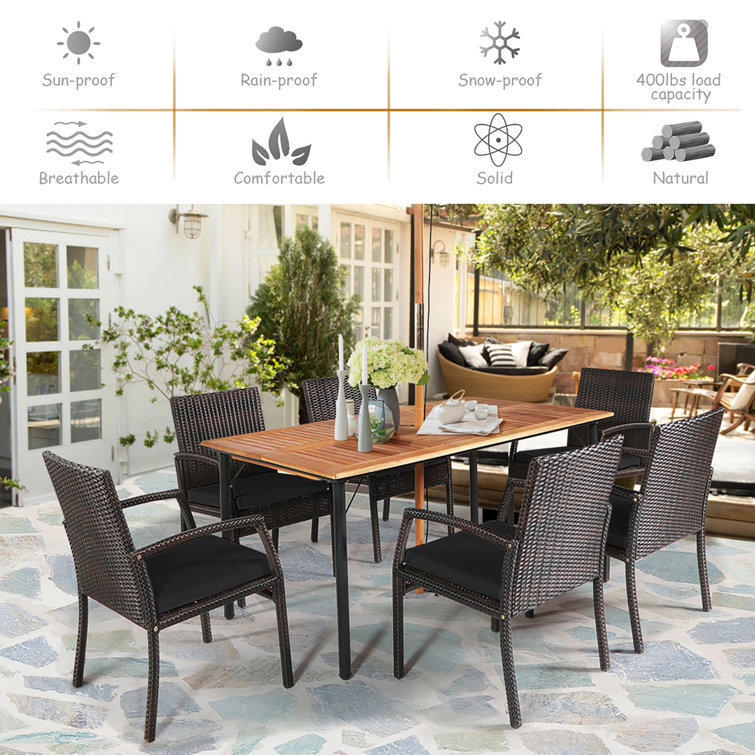 Outdoor table and best sale chairs set for 6